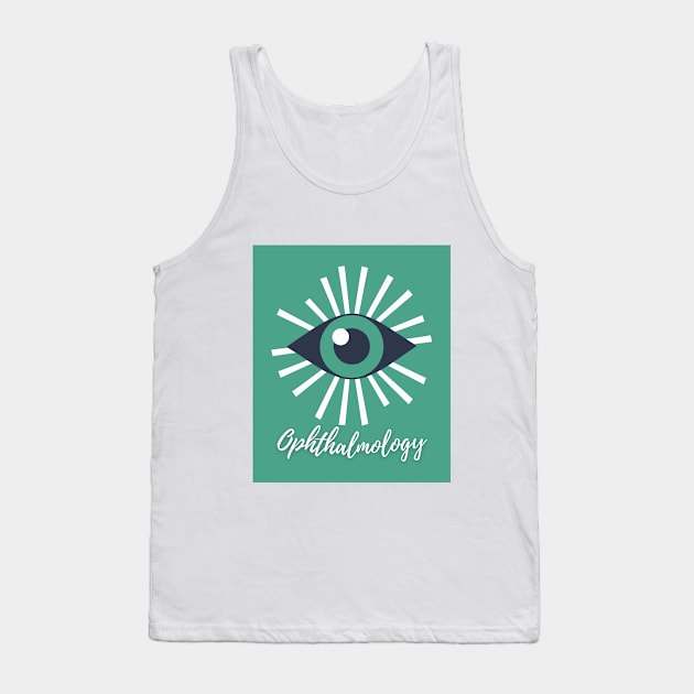 Ophthalmology in green Brafdesign Tank Top by Brafdesign